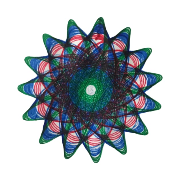 Vintage Spirograph Star Pattern #2 by Travelling_Alle