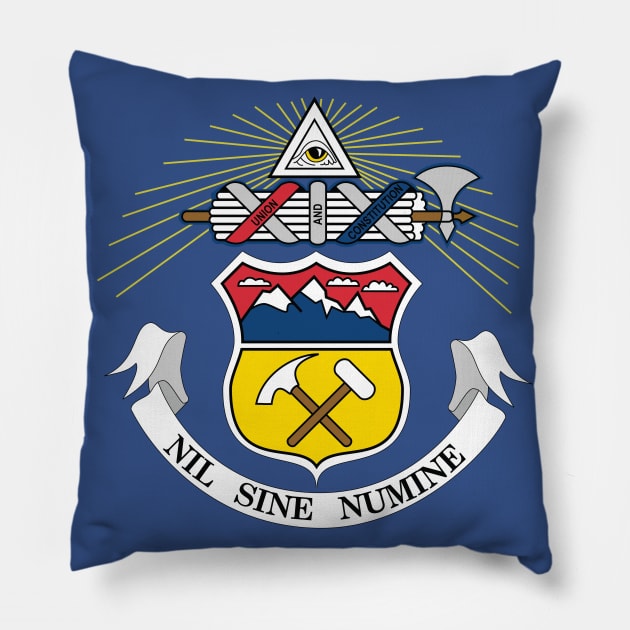 Colorado State flag, 1907-1911 Pillow by scohoe