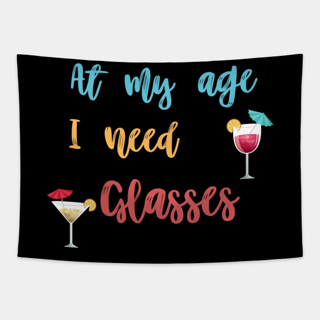 At my age i need glasses Tapestry by merysam