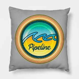 Vintage Wave on Beautiful Gradient Pillow