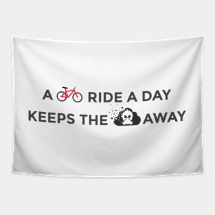 A bike ride a day keeps the pollution away Tapestry