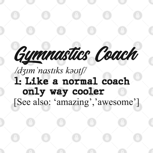 Gymnastics coach. Perfect present for mom dad father friend him or her by SerenityByAlex