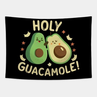 Holy Guacamole Funny pun avocado Tapestry