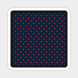 Holly Berry Polka Dot on Navy Magnet