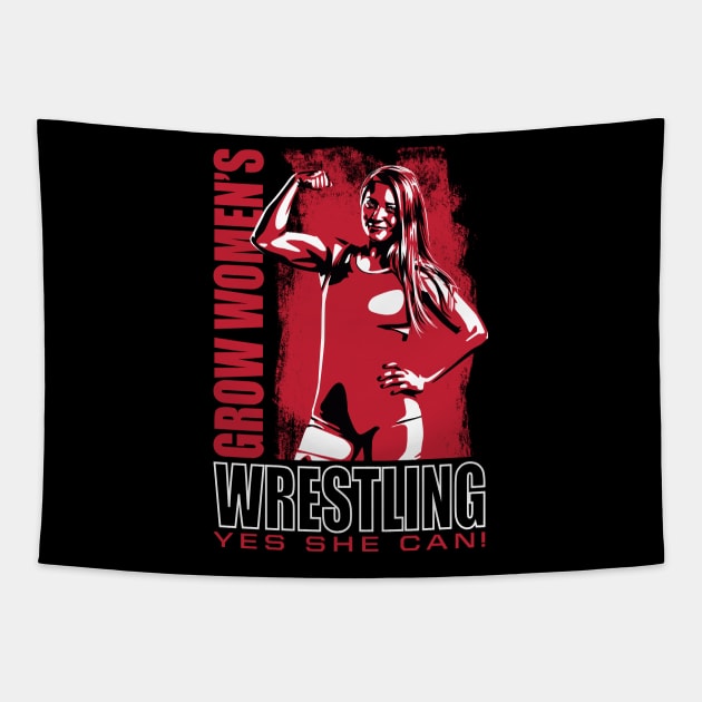 Grow Women's wrestling Tapestry by AirborneArtist