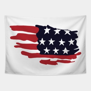 Hand Drawn American Flag Graphic Gift Tapestry