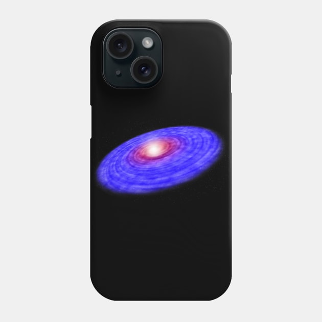 Blue Nebula with Shining Star Light Phone Case by The Black Panther