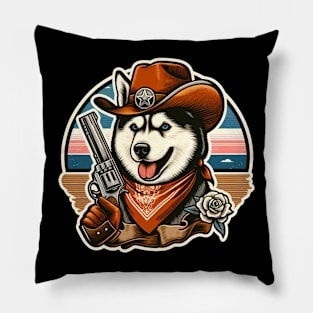 Husky Cowboy Pillow