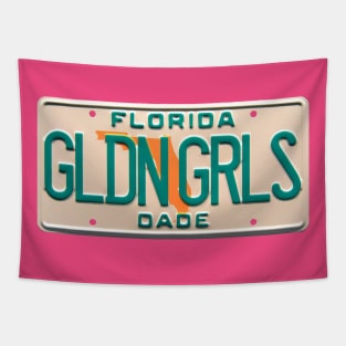 Golden Girls Miami Dade License Plate Tapestry