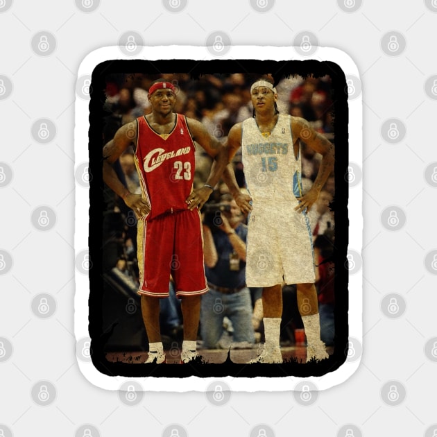 Carmelo Anthony and LeBron James Magnet by Wendyshopart