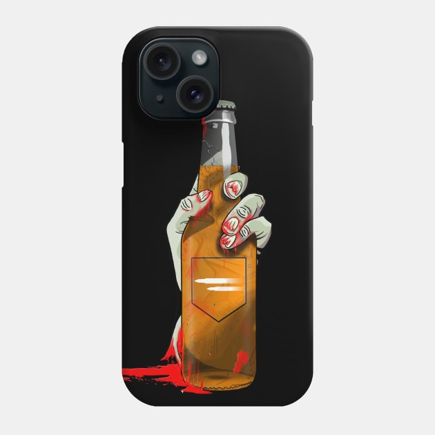 Zombie Hand Double Tap on Black Phone Case by LANStudios