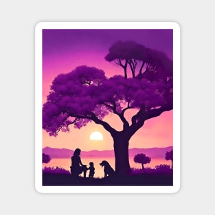 Jacaranda Dream Sunset Magnet