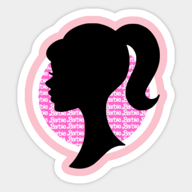 barbie silhouette barbie sticker teepublic