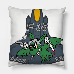 F-35A Lightning II - Green Bats Pillow