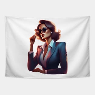 Thinking Boss Lady Tapestry