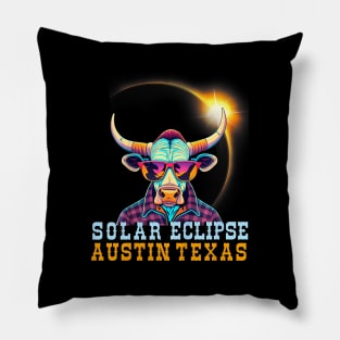 Austin Texas 2024 Solar Eclipse 4.08.24 Total Eclipse Pillow