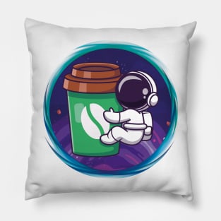 Coffee Astronaut Pillow