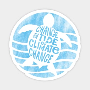 Change the Tide of Climate Change Turtle Magnet