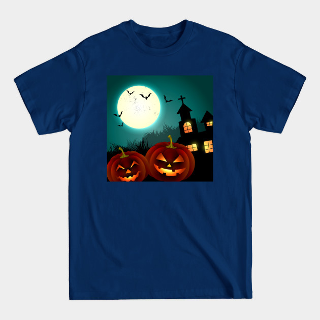 Discover Haunted House and Pumpkins - Pattisonavephanatcs - T-Shirt