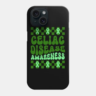 Celiac Disease Awareness Green Ribbon Phone Case