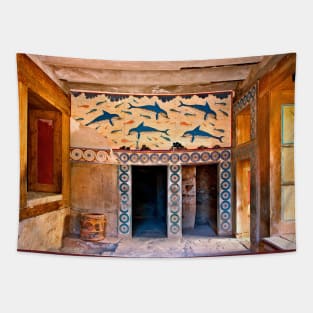 Minoan Dolphins of Knossos Tapestry