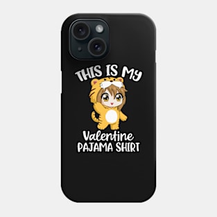 Valentine Tiger Pajama Funny Tiger Gift Phone Case