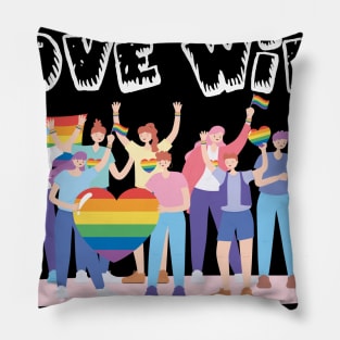 Love Wins, Love Wins design Pillow