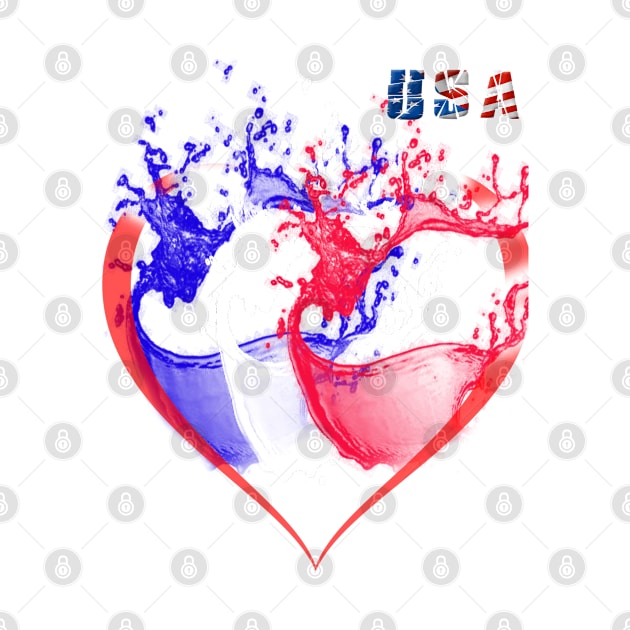 4th of July- USA heart by momo1978