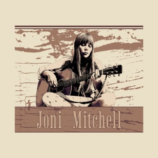 Joni mitchell // Brown Vintage T-Shirt