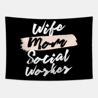 Cute Wife Mom Social Worker Gift Idea Tapestry