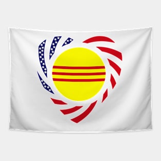 Vietnamese (South) American Multinational Patriot Flag (Heart) Tapestry