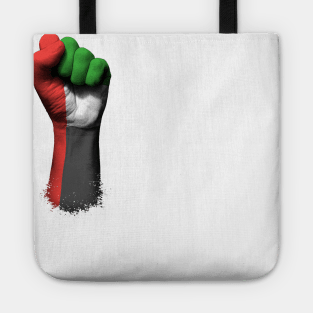 Flag of United Arab Emirates on a Raised Clenched Fist Tote