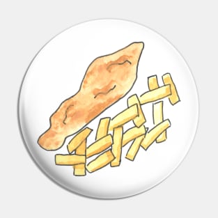 London Icons: Fish and Chips Pin