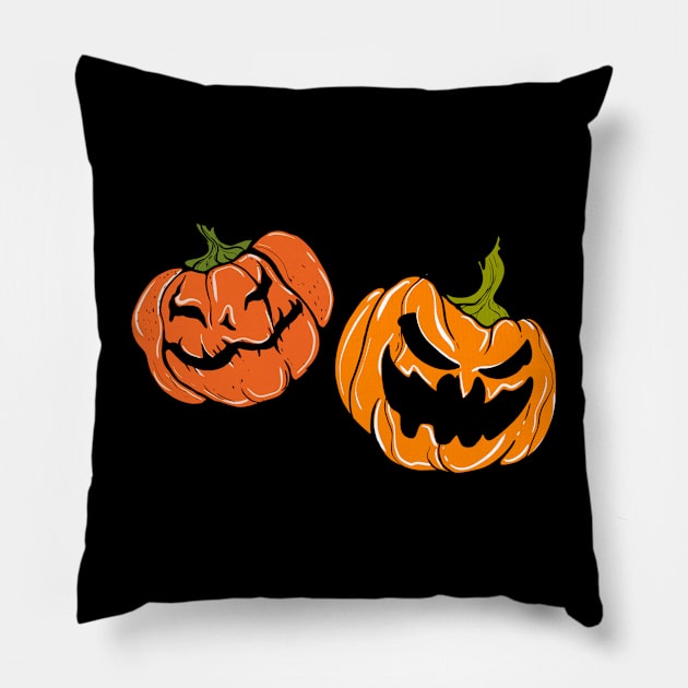 Pumpkin Bros Pillow by by_Akku