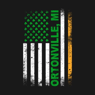 Irish American Flag ORTONVILLE, MI T-Shirt