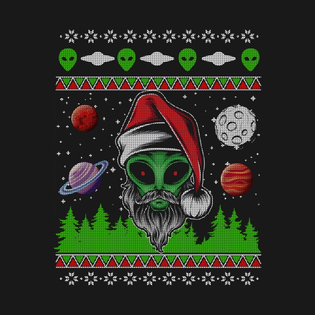 Alien ET UFO Ugly Christmas Sweater by Area51Merch