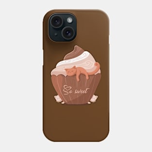 Cute cats and sweet cupcake Phone Case