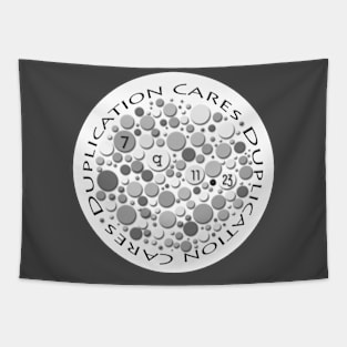 Duplication Cares Grayscale Tapestry