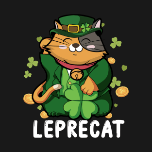 St Patricks Day Parade Leprecat Funny Irish Cat T-Shirt