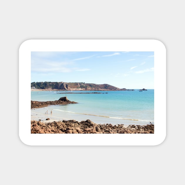 St. Brelade's Bay, Jersey Magnet by HazelWright