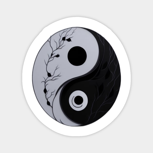 yin and yang graphic Magnet by Majkel&Majkel