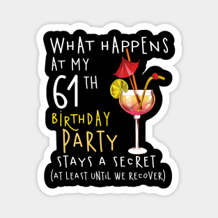 61Th Birthday - What Happens 61Th Birthday Magnet