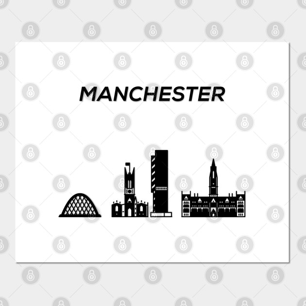 Manchester Skyline England Manchester Posters And Art Prints Teepublic Uk