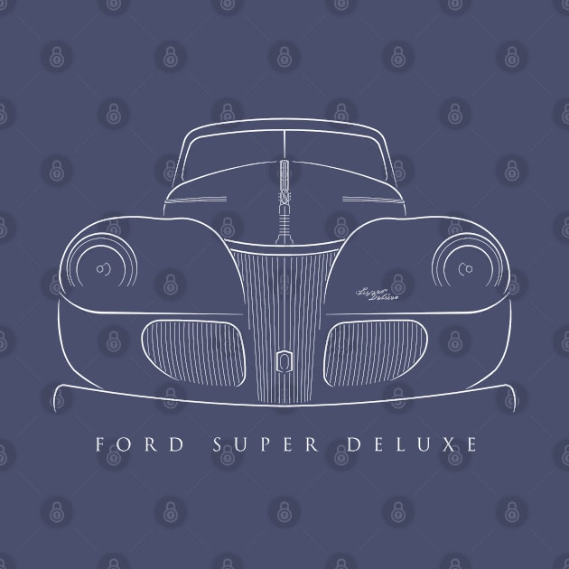 1941 Ford Super Deluxe - front stencil, white by mal_photography