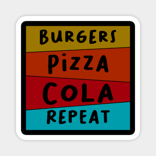 Burger Pizza Cola Magnet