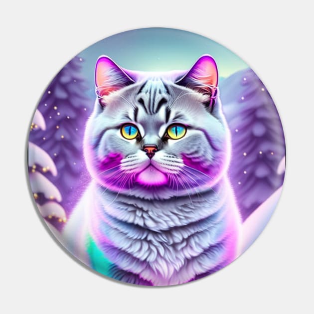 British Shorthair Dazzle Pin by Enchanted Reverie