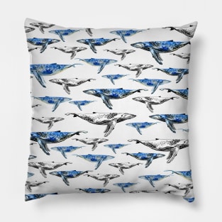 blue whale Pillow