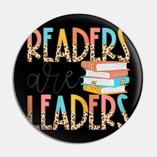 Readers Are Leaders  Leopard Book  Back To School Pin