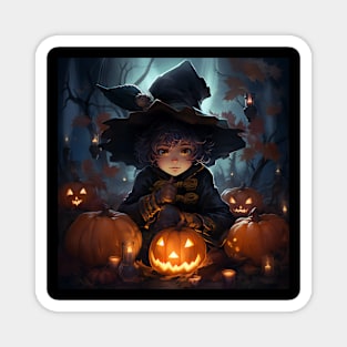 Halloween witch boy Magnet