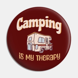Camping Therapy T-shirt Pin